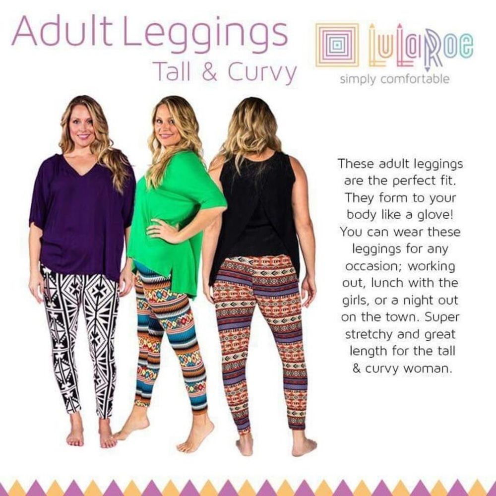 LuLaRoe TC Leggings Tall and Curvy Leggings 12-18 - Picture 5 of 6